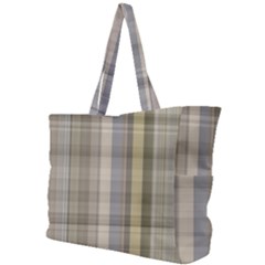 Beige Tan Madras Plaid Simple Shoulder Bag by SpinnyChairDesigns