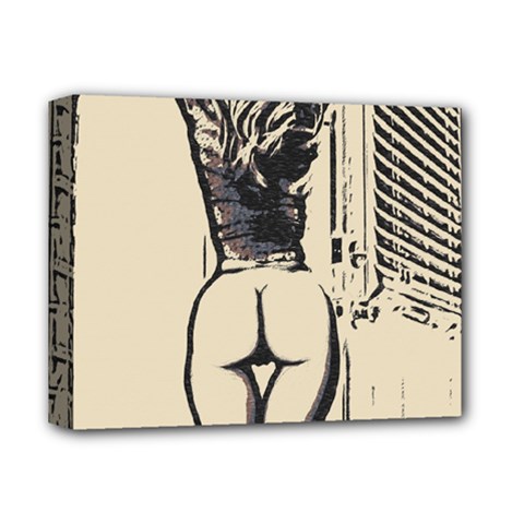 Morning My Dear    Sweet Perfection, Girl Stretching In The Bedroom Deluxe Canvas 14  X 11  (stretched) by Casemiro