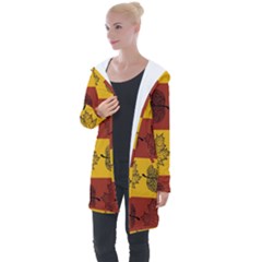 Autumn Leaves Colorful Nature Longline Hooded Cardigan by Mariart