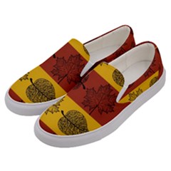 Autumn Leaves Colorful Nature Men s Canvas Slip Ons by Mariart