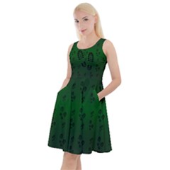 Boot Print Fantasy Glow Iv Knee Length Skater Dress With Pockets by JoeiB