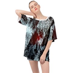 Flamelet Oversized Chiffon Top by Sparkle