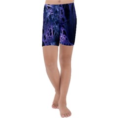 Fractal Web Kids  Lightweight Velour Capri Yoga Leggings by Sparkle