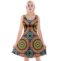 Aztec Multicolor Mandala Reversible Velvet Sleeveless Dress by tmsartbazaar