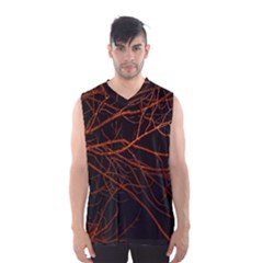 Dark Forest Scene Print Men s Basketball Tank Top by dflcprintsclothing