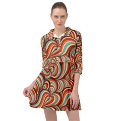 Psychedelic Swirls Mini Skater Shirt Dress by Filthyphil