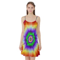 Psychedelic Big Bang Satin Night Slip by Filthyphil