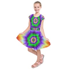 Psychedelic Big Bang Kids  Short Sleeve Dress by Filthyphil