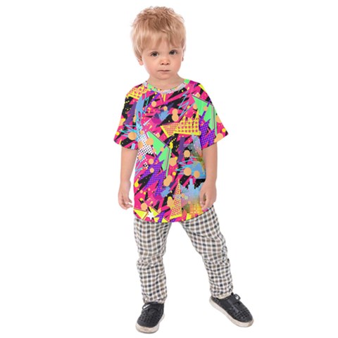 Psychedelic Geometry Kids  Raglan Tee by Filthyphil