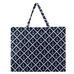 Anchors  Zipper Large Tote Bag by Sobalvarro