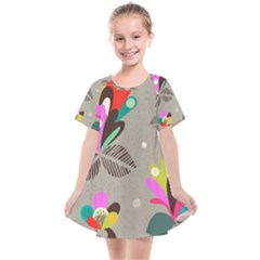 Scandinavian Flower Shower Kids  Smock Dress by andStretch