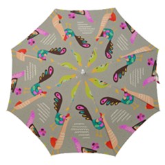 Scandinavian Birds Feather Weather Straight Umbrellas by andStretch