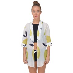 Laser Lemons Open Front Chiffon Kimono by andStretch