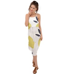 Laser Lemons Waist Tie Cover Up Chiffon Dress by andStretch
