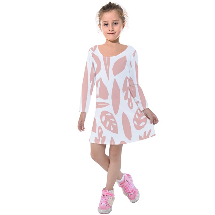 Blush Orchard Kids  Long Sleeve Velvet Dress