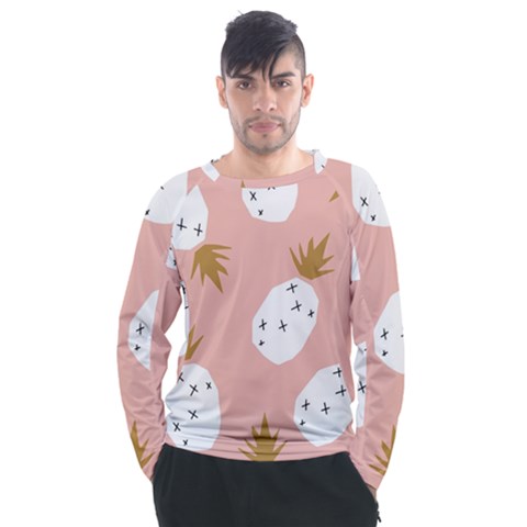 Pineapple Fields Men s Long Sleeve Raglan Tee by andStretch