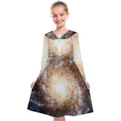 Galaxy Space Kids  Midi Sailor Dress by Sabelacarlos