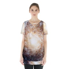 Galaxy Space Skirt Hem Sports Top by Sabelacarlos