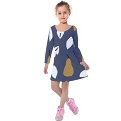 Pattern 10 Kids  Long Sleeve Velvet Dress by andStretch