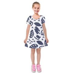 Orchard Leaves Kids  Short Sleeve Velvet Dress by andStretch