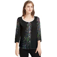 Galaxy Space Chiffon Quarter Sleeve Blouse by Sabelacarlos