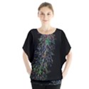 Galaxy Space Batwing Chiffon Blouse View1