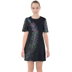 Galaxy Space Sixties Short Sleeve Mini Dress by Sabelacarlos