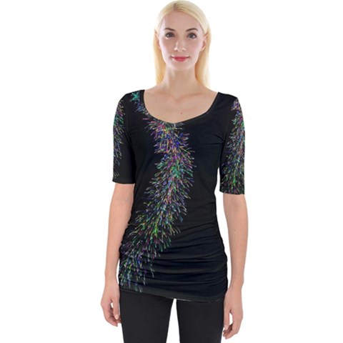 Galaxy Space Wide Neckline Tee by Sabelacarlos