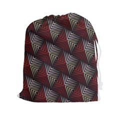 Abstract Zigzag Motif Drawstring Pouch (2xl) by tmsartbazaar