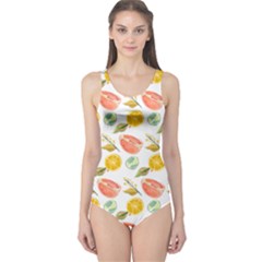 Citrus Gouache Pattern One Piece Swimsuit