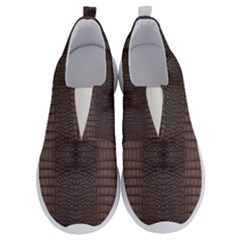 Brown Alligator Leather Skin No Lace Lightweight Shoes by LoolyElzayat