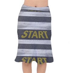 Asphalt Begin Bright Expectation Short Mermaid Skirt by HermanTelo