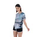 Winter Landscape Low Poly Polygons Asymmetrical Short Sleeve Sports Tee View2