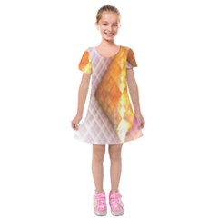 Geometry Diamond Kids  Short Sleeve Velvet Dress by Sparkle