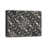 Modern Tribal Silver Ornate Pattern Print Mini Canvas 7  x 5  (Stretched)