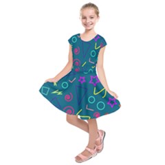 Memphis  Kids  Short Sleeve Dress by Sobalvarro