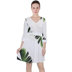 Banana Leaves Ruffle Dress by goljakoff