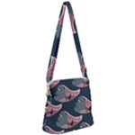 Doodle Queen Fish Pattern Zipper Messenger Bag