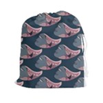 Doodle Queen Fish Pattern Drawstring Pouch (2XL)