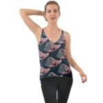 Doodle Queen Fish Pattern Chiffon Cami