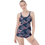 Doodle Queen Fish Pattern Boyleg Tankini Set 