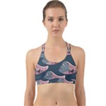 Doodle Queen Fish Pattern Back Web Sports Bra