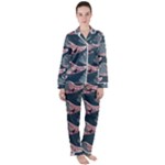 Doodle Queen Fish Pattern Satin Long Sleeve Pyjamas Set