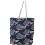 Doodle Queen Fish Pattern Full Print Rope Handle Tote (Large)