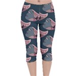 Doodle Queen Fish Pattern Velvet Capri Leggings 