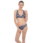 Doodle Queen Fish Pattern Classic Banded Bikini Set 