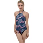 Doodle Queen Fish Pattern Go with the Flow One Piece Swimsuit