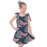 Doodle Queen Fish Pattern Kids  Tie Up Tunic Dress