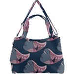 Doodle Queen Fish Pattern Double Compartment Shoulder Bag