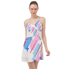 Abstract Geometric Pattern  Summer Time Chiffon Dress by brightlightarts